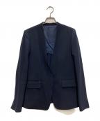ROPEロペ）の古着「トリアセテートダブルクロスVネックジャケット」｜ネイビー