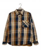 Deluxewareデラックスウェア）の古着「ヘビーネルシャツ」｜ブラウン