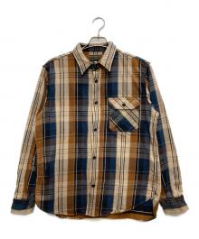 Deluxeware（デラックスウェア）の古着「ヘビーネルシャツ」｜ブラウン