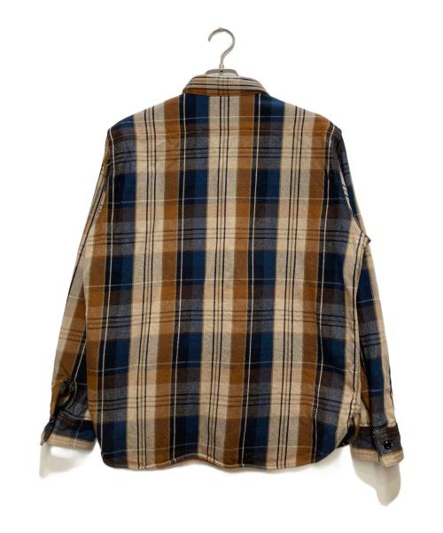 Deluxeware（デラックスウェア）DELUXEWARE (デラックスウェア) ヘビーネルシャツ ブラウン サイズ:ＸＬの古着・服飾アイテム