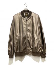 MAISON SPECIAL（メゾンスペシャル）の古着「Prime-Over MA-1 Bomber Jacket/プライムオーバー　エムエーワン　ボンバー　ジャケット」｜ベージュ