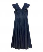 HER LIP TOハーリップトゥ）の古着「Eternal Lace Trimmed Dress/エターナル・レース・トリムド・ドレス」｜インディゴ