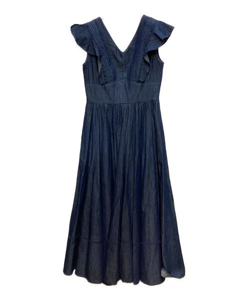 HER LIP TO（ハーリップトゥ）HER LIP TO (ハーリップトゥ) Eternal Lace Trimmed Dress/エターナル・レース・トリムド・ドレス インディゴ サイズ:Ｍの古着・服飾アイテム
