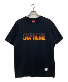 SUPREME（シュプリーム）の古着「ファイヤーロゴTシャツ」｜ブラック