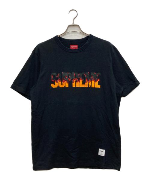 SUPREME（シュプリーム）Supreme (シュプリーム) ファイヤーロゴTシャツ ブラック サイズ:Ｌの古着・服飾アイテム