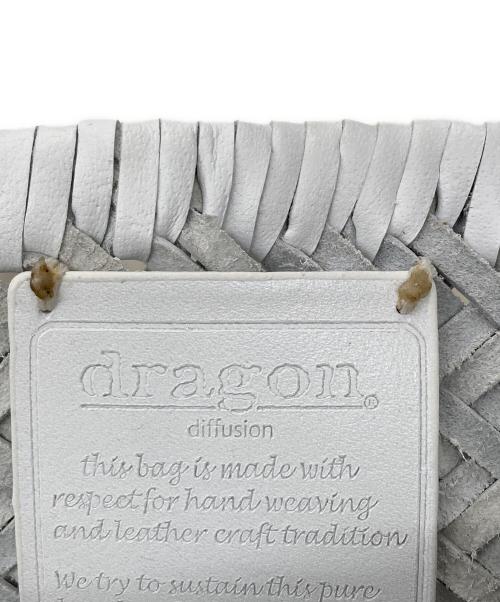 DRAGON（ドラゴン）DRAGON (ドラゴン) メッシュレザーバッグ ホワイトの古着・服飾アイテム