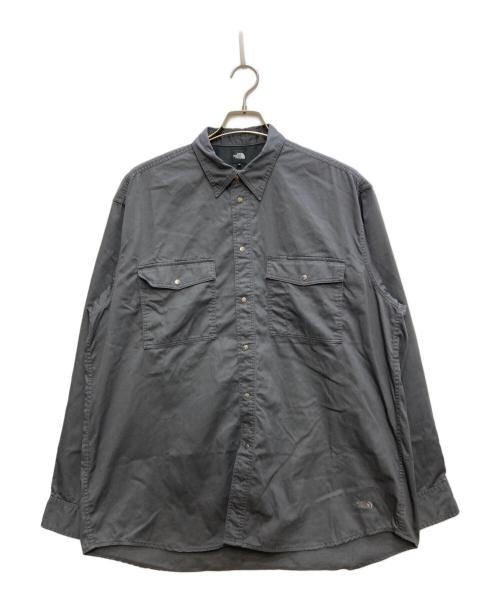 THE NORTH FACE（ザ ノース フェイス）THE NORTH FACE (ザ ノース フェイス) ロングスリーブロックステディチノシャツ グレー サイズ:Ｌの古着・服飾アイテム