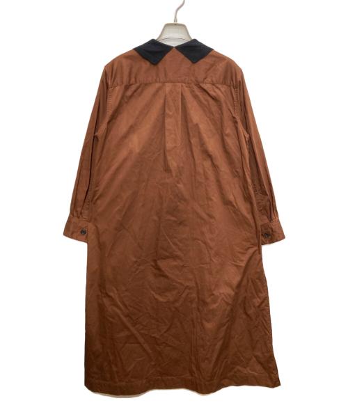 MARGARET HOWELL（マーガレットハウエル）MARGARET HOWELL (マーガレットハウエル) WASHED COTTON SATIN ワンピース ブラウン サイズ:2の古着・服飾アイテム