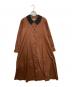 MARGARET HOWELL（マーガレットハウエル）の古着「WASHED COTTON SATIN ワンピース」｜ブラウン