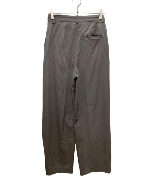 edition（エディション）edition (エディション) Super160's ウールツイル 2タックワイドスラックス グレー サイズ:36の古着・服飾アイテム