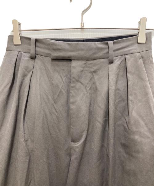 edition（エディション）edition (エディション) Super160's ウールツイル 2タックワイドスラックス グレー サイズ:36の古着・服飾アイテム
