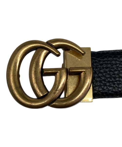 GUCCI（グッチ）GUCCI (グッチ) インターロッキングGGベルト ブラックの古着・服飾アイテム