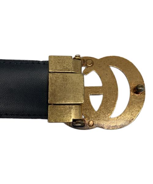 GUCCI（グッチ）GUCCI (グッチ) インターロッキングGGベルト ブラックの古着・服飾アイテム