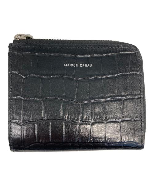 MAISON CANAU（メゾンカナウ）MAISON CANAU (メゾンカナウ) クロコ型押しウォレット ブラックの古着・服飾アイテム