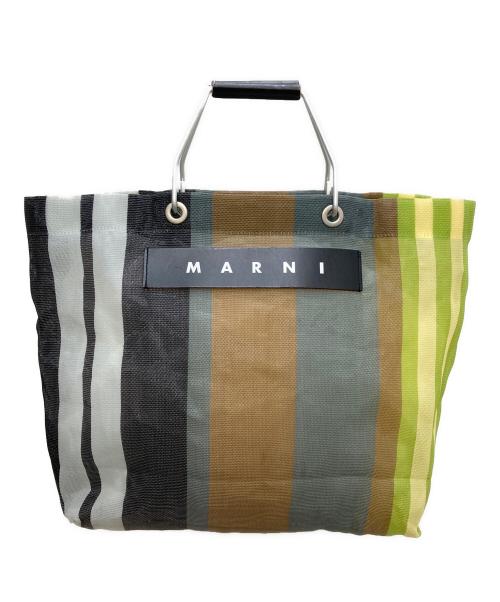 MARNI（マルニ）MARNI (マルニ) ストライプマーケットバッグ マルチカラーの古着・服飾アイテム