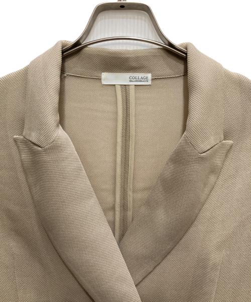 COLLAGE GALLARDAGALANTE（コラージュ ガリャルダガランテ）COLLAGE GALLARDAGALANTE (コラージュ ガリャルダガランテ) メッシュダブルジャケット ベージュ サイズ:Fの古着・服飾アイテム