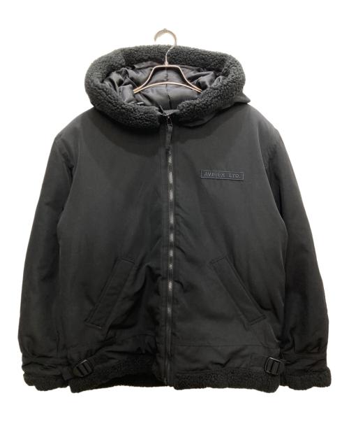 AVIREX（アヴィレックス）AVIREX (アヴィレックス) B-3 HOODIE フライトジャケット ブラック サイズ:XLの古着・服飾アイテム
