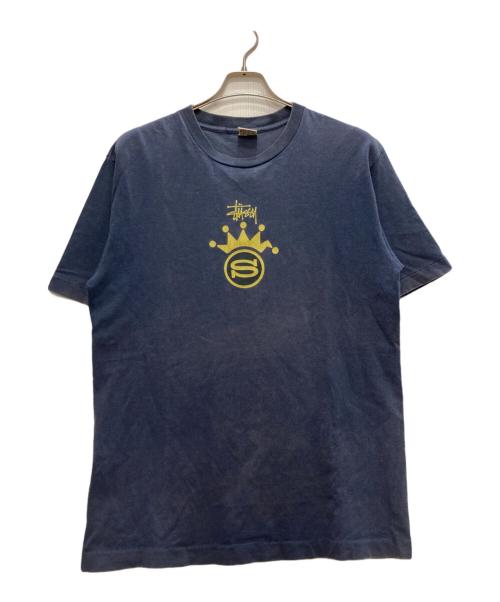 stussy（ステューシー）stussy (ステューシー) プリントTシャツ ネイビー サイズ:Lの古着・服飾アイテム