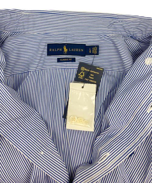 RALPH LAUREN（ラルフローレン）RALPH LAUREN (ラルフローレン) ストライプシャツ ブルー サイズ:L 未使用品の古着・服飾アイテム