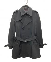 BURBERRY BLACK LABEL（バーバリーブラックレーベル）の古着「チェックトレンチコート」｜ブラック