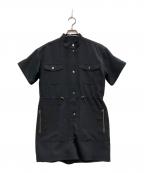 HER LIP TOハーリップトゥ）の古着「Oxford Romper/オックスフォード  ロンパース」｜ブラック