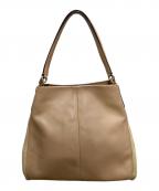 COACHコーチ）の古着「スウェードショルダーバッグ」｜ベージュ