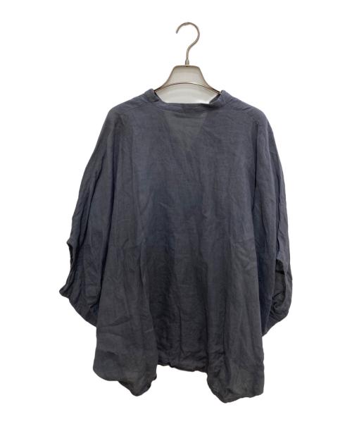 mizuiro-ind（ミズイロインド）mizuiro-ind (ミズイロインド) リネンコクーンシャツ ネイビー サイズ:Freeの古着・服飾アイテム