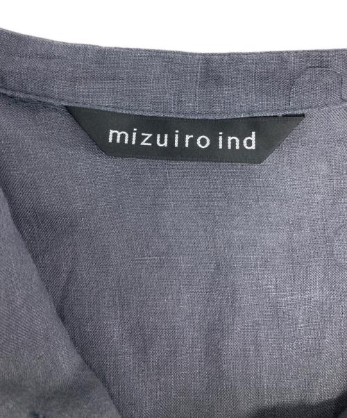 mizuiro-ind（ミズイロインド）mizuiro-ind (ミズイロインド) リネンコクーンシャツ ネイビー サイズ:Freeの古着・服飾アイテム
