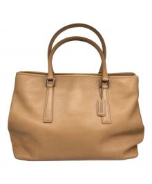 COACH（コーチ）の古着「オールドレザートートバッグ」｜ベージュ