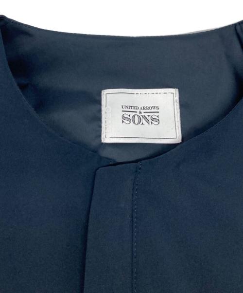 UNITED ARROWS & SONS（ユナイテッドアローズ アンド サンズ）UNITED ARROWS & SONS (ユナイテッドアローズ アンド サンズ) PADDING CREW JACKET/パディング　クルー　ジャケット ネイビー サイズ:Ｍの古着・服飾アイテム