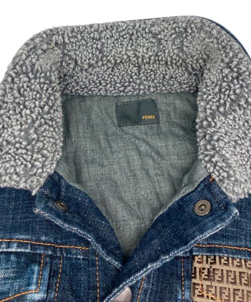 FENDI（フェンディ）FENDI (フェンディ) ズッカ柄デニムジャケット インディゴ サイズ:10Ａの古着・服飾アイテム