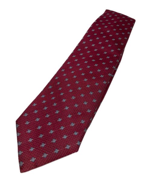 EMPORIO ARMANI（エンポリオ アルマーニ）EMPORIO ARMANI (エンポリオ アルマーニ) ピュアシルク ジャカードマイクロパターン ボルドー サイズ:- 未使用品の古着・服飾アイテム