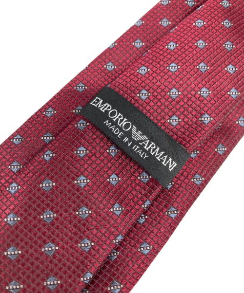 EMPORIO ARMANI（エンポリオ アルマーニ）EMPORIO ARMANI (エンポリオ アルマーニ) ピュアシルク ジャカードマイクロパターン ボルドー サイズ:- 未使用品の古着・服飾アイテム