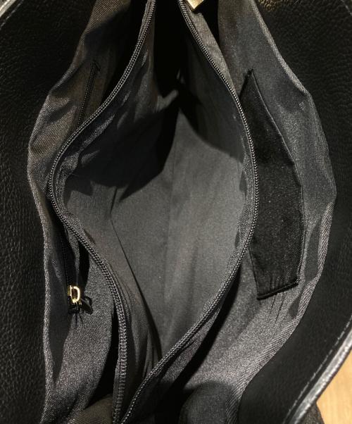 NOLLEY'S（ノーリーズ）NOLLEY'S (ノーリーズ) ひねりベルトレザートートバッグ ブラックの古着・服飾アイテム