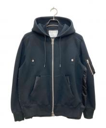 sacai（サカイ）の古着「ドッキングジップパーカー」｜ブラック