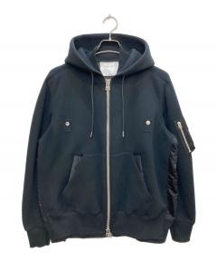 中古・古着通販】sacai (サカイ) ドッキングジップパーカー ブラック