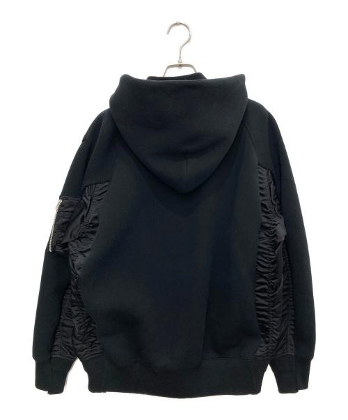 sacai（サカイ）sacai (サカイ) ドッキングジップパーカー ブラック サイズ:1の古着・服飾アイテム