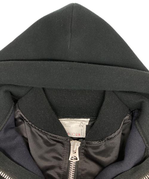 sacai（サカイ）sacai (サカイ) ドッキングジップパーカー ブラック サイズ:1の古着・服飾アイテム