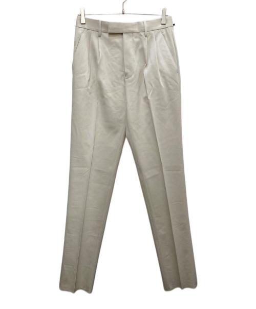 ZEGNA（ゼニア）ZEGNA (ゼニア) COTTON AND WOOL DOUBLE PLEAT PANTS ベージュ サイズ:44 未使用品の古着・服飾アイテム