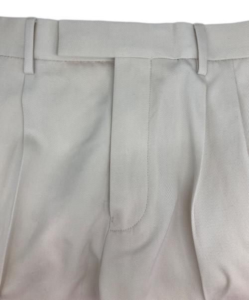 ZEGNA（ゼニア）ZEGNA (ゼニア) COTTON AND WOOL DOUBLE PLEAT PANTS ベージュ サイズ:44 未使用品の古着・服飾アイテム
