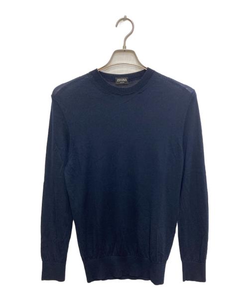 ZEGNA（ゼニア）ZEGNA (ゼニア) ウールハイゲージニット ネイビー サイズ:44の古着・服飾アイテム