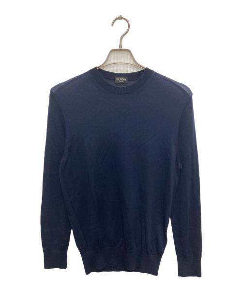 ZEGNA（ゼニア）ZEGNA (ゼニア) ウールハイゲージニット ネイビー サイズ:44の古着・服飾アイテム