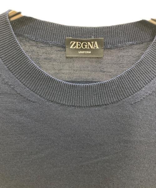 ZEGNA（ゼニア）ZEGNA (ゼニア) ウールハイゲージニット ネイビー サイズ:44の古着・服飾アイテム