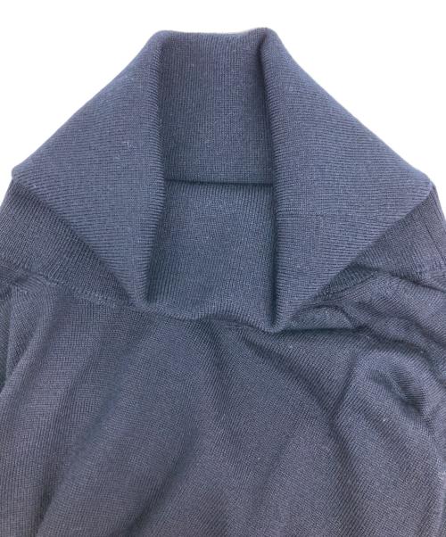 ZEGNA（ゼニア）ZEGNA (ゼニア) ウールハイゲージタートルネックニット ネイビー サイズ:44 未使用品の古着・服飾アイテム