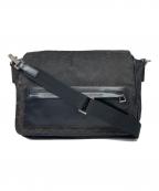 GUCCIグッチ）の古着「GGキャンバス×レザー クロスボディ ショルダーバッグ」｜ブラック