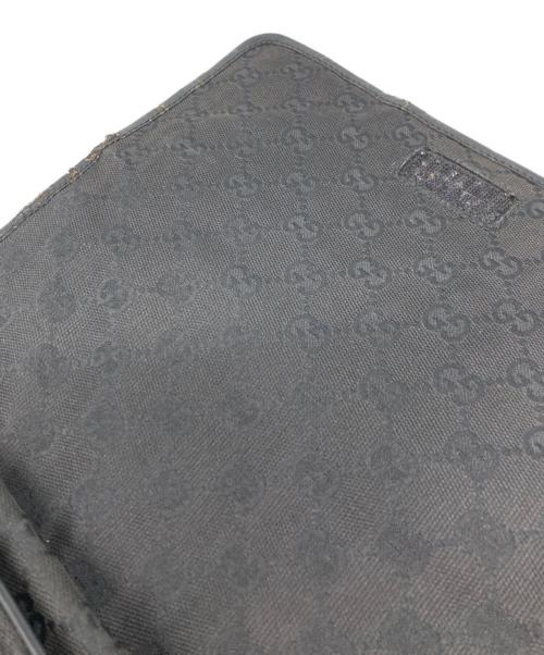 GUCCI（グッチ）GUCCI (グッチ) GGキャンバス×レザー クロスボディ ショルダーバッグ ブラックの古着・服飾アイテム