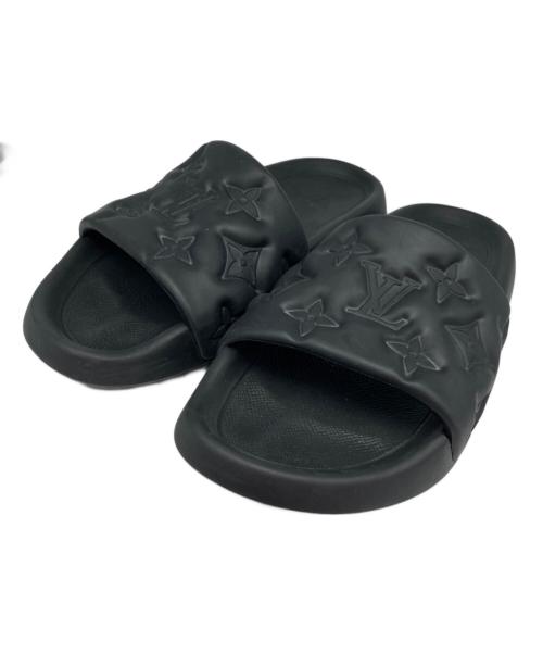 LOUIS VUITTON（ルイ ヴィトン）LOUIS VUITTON (ルイ ヴィトン) ウォーターフロント ミュール ビーチサンダル ブラック サイズ:9の古着・服飾アイテム