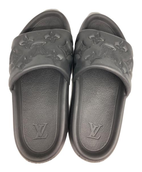 LOUIS VUITTON（ルイ ヴィトン）LOUIS VUITTON (ルイ ヴィトン) ウォーターフロント ミュール ビーチサンダル ブラック サイズ:9の古着・服飾アイテム