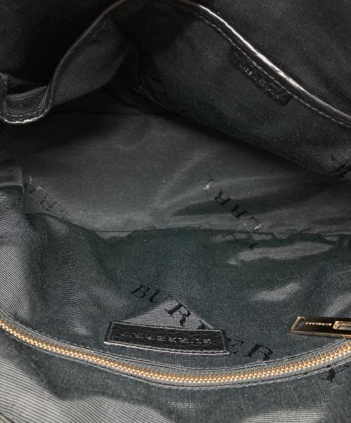 BURBERRY（バーバリー）BURBERRY (バーバリー) レザートートバッグ ブラックの古着・服飾アイテム