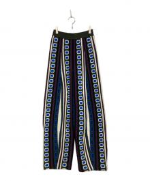 OMMO（オーエムエムオー）の古着「FLASK PATTERN JACQUARD KNIT PT/フラッシュ パターン ジャガード ニット PT」｜カーキ×マルチカラー